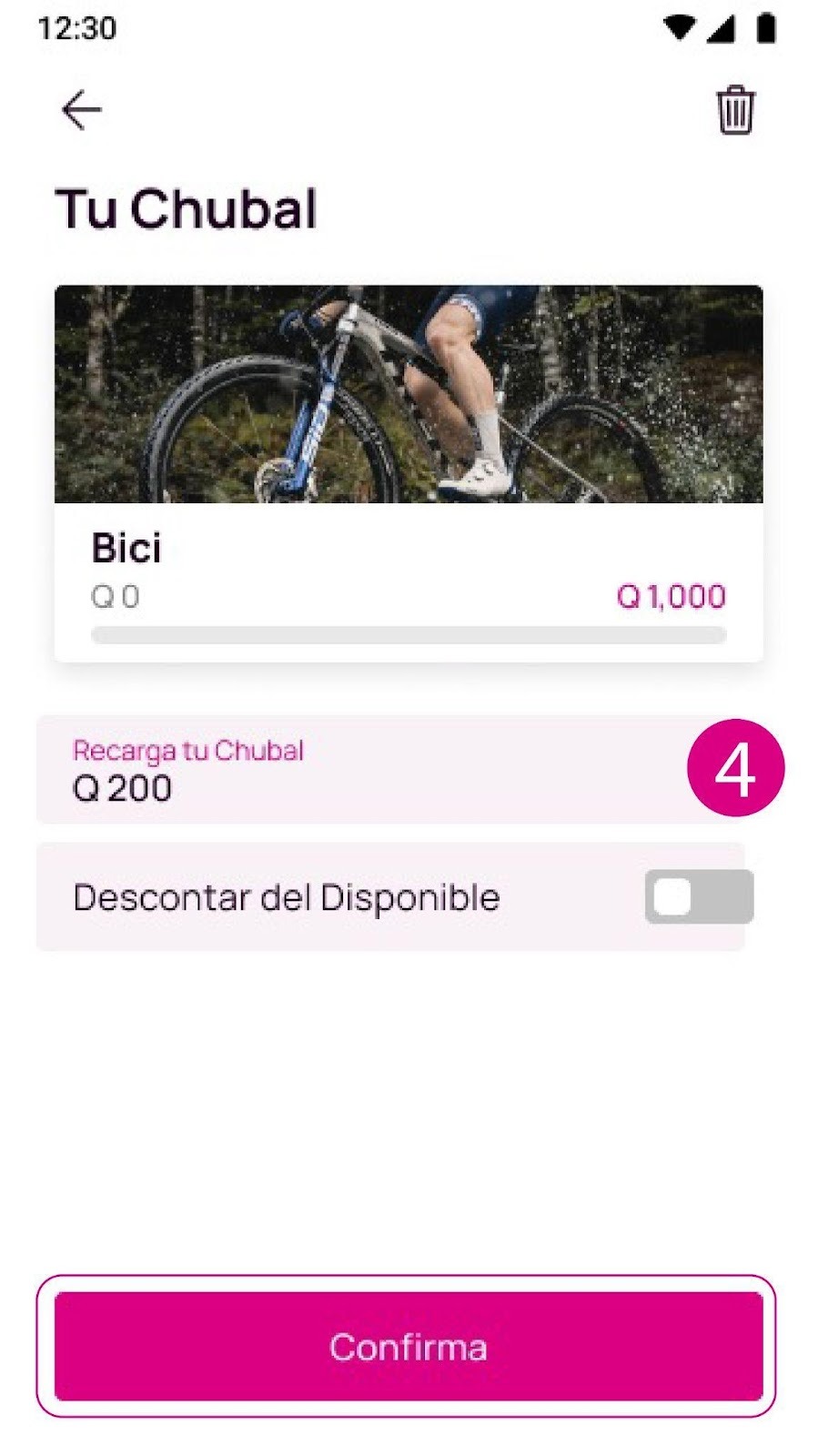 Recargá tu Chubal en la app Nequi