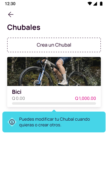 Pantalla de Chubales en Nequi