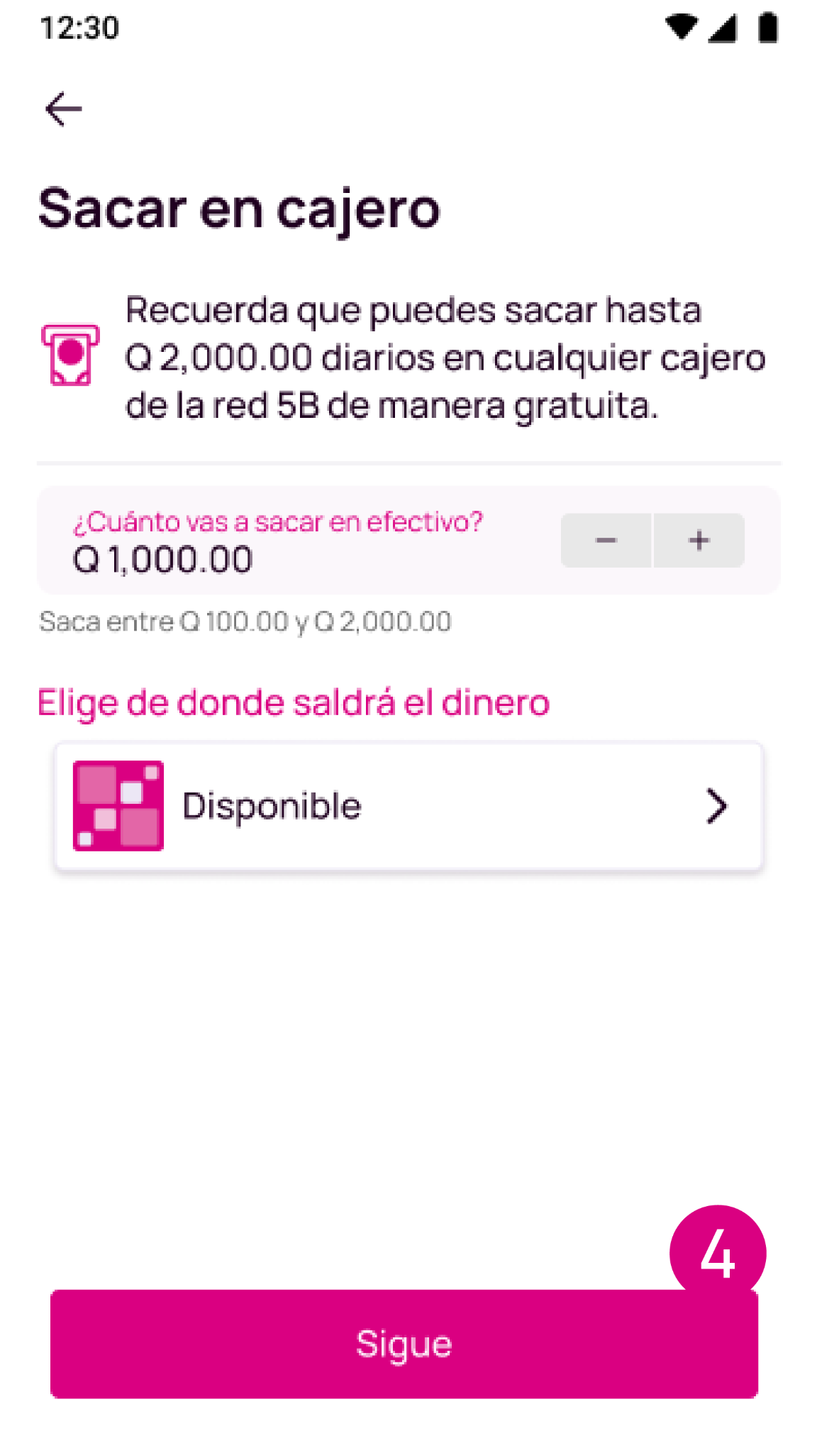 Sacar en cajero en la app Nequi