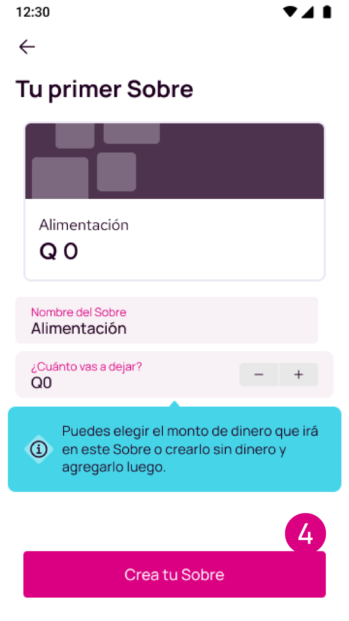 Ponle nombre y monto a los sobres en Nequi