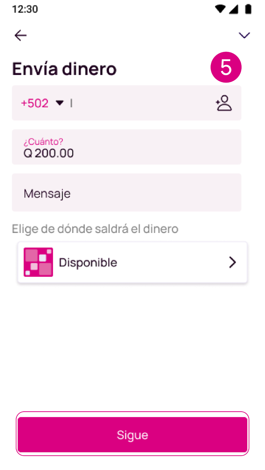 Escribí el monto que quieres enviar