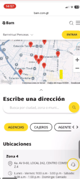 Escribe una dirección en la app Nequi
